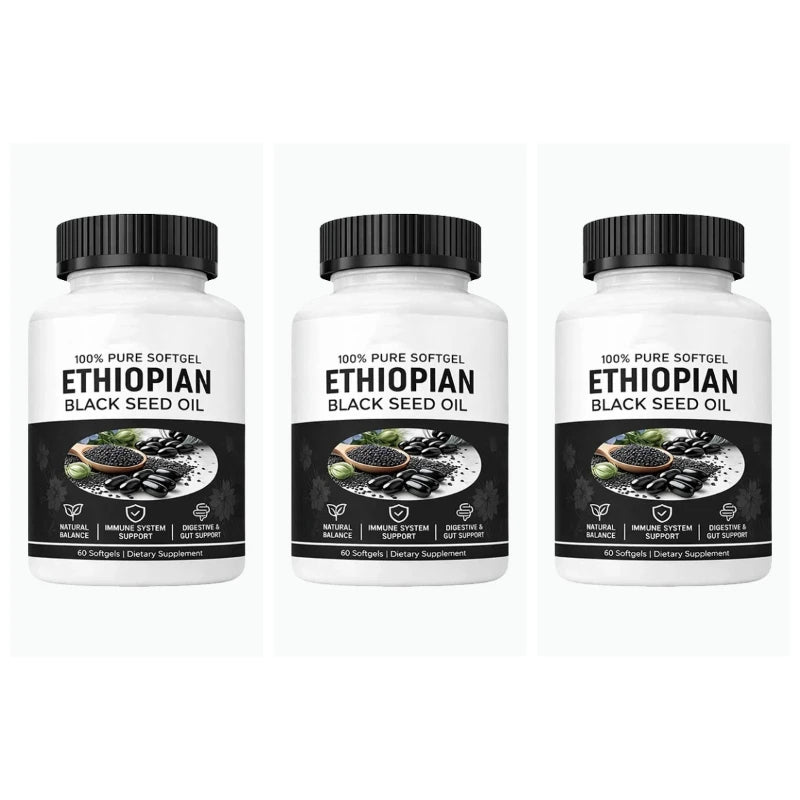 Ethiopian Black Seed Oil Softgels Herbal Dietary Supplement