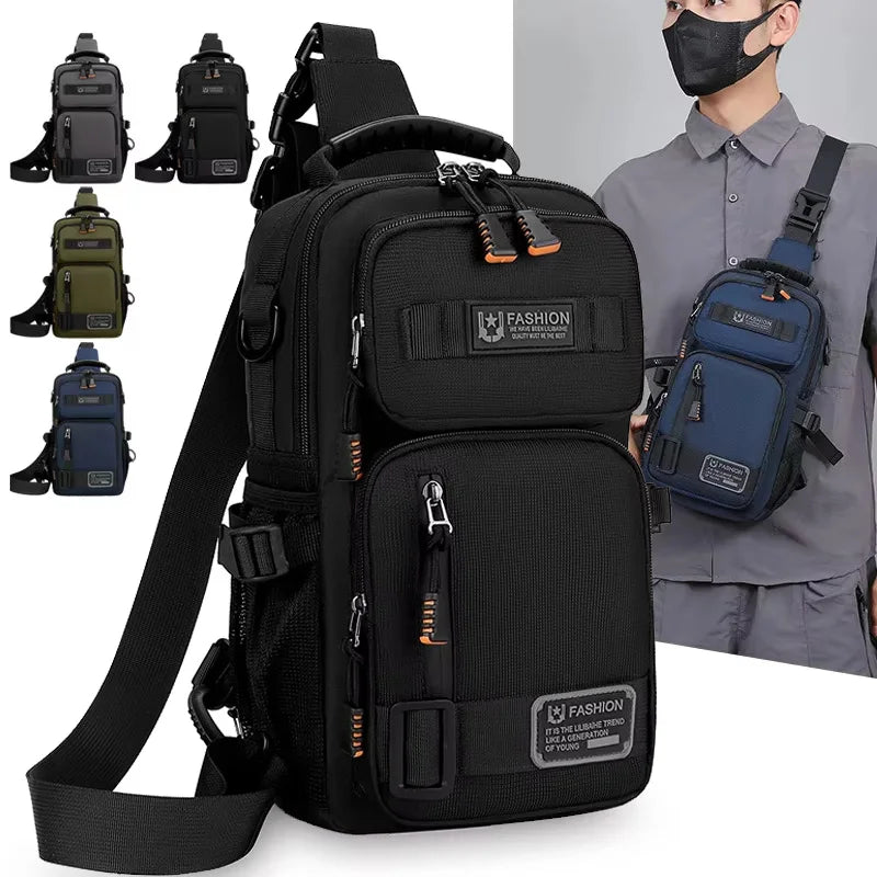 Men's Tactical Outdoor Oxford Crossbody Chest Bag