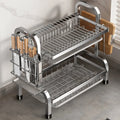 Kitchen Dish Drying Rack and Drainboard Set with Utensil Holder