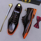 Men's Genuine Leather Low Top Dress Derby Oxfords