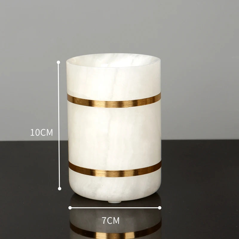 White Onyx Natural Marble Bathroom Accessory Set M28