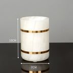 White Onyx Natural Marble Bathroom Accessory Set M28