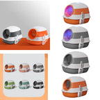 Enclosed Folding Cat Litter Box and Portable Toilet Pan