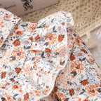 Girls' Long Sleeve Gauze Belt Casual Dress