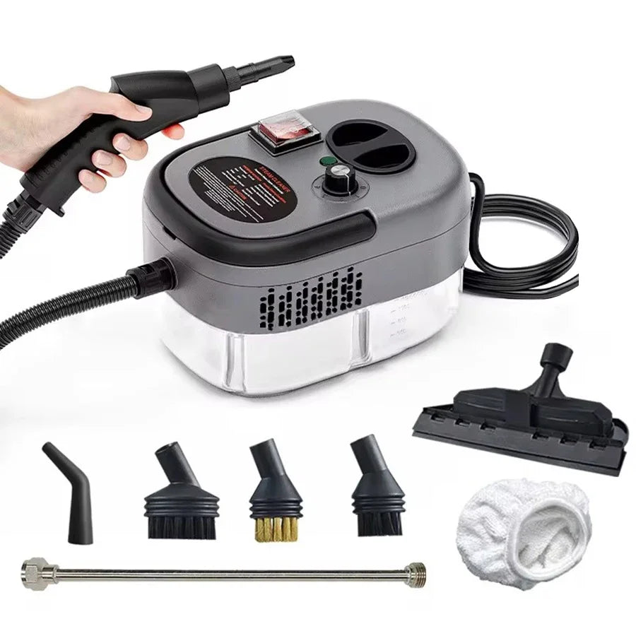 High Pressure Handheld Steam Cleaner Machine with Brush Heads 2600W