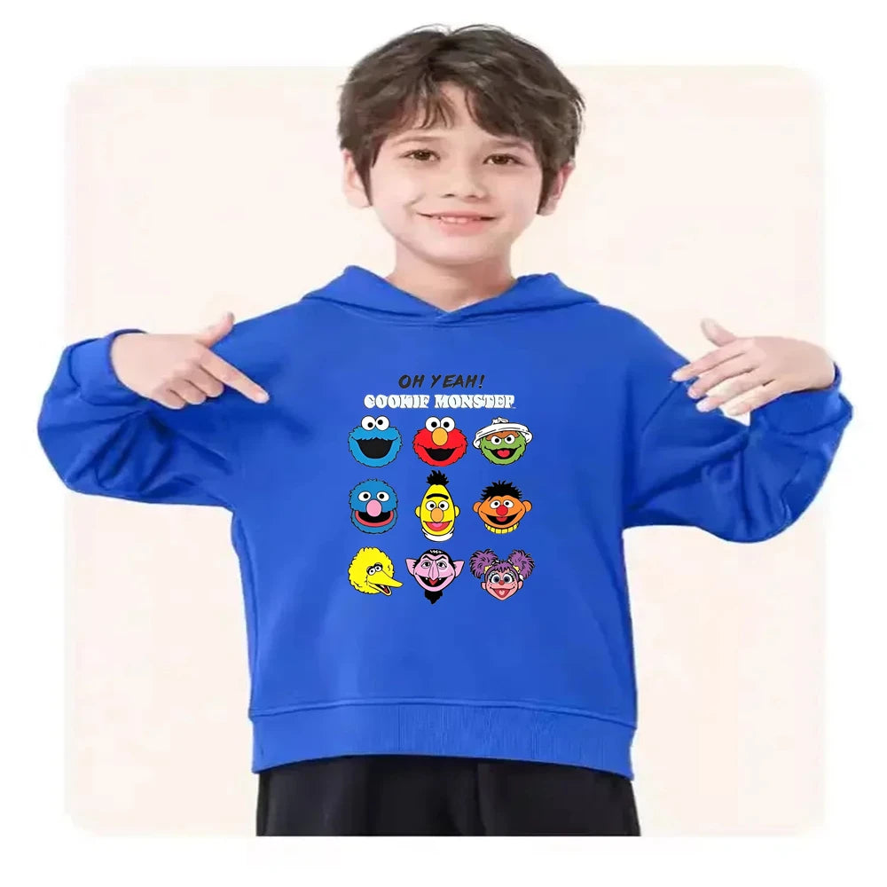 Kids' Printed Hooded Sweatshirt Pants Two-Piece Set