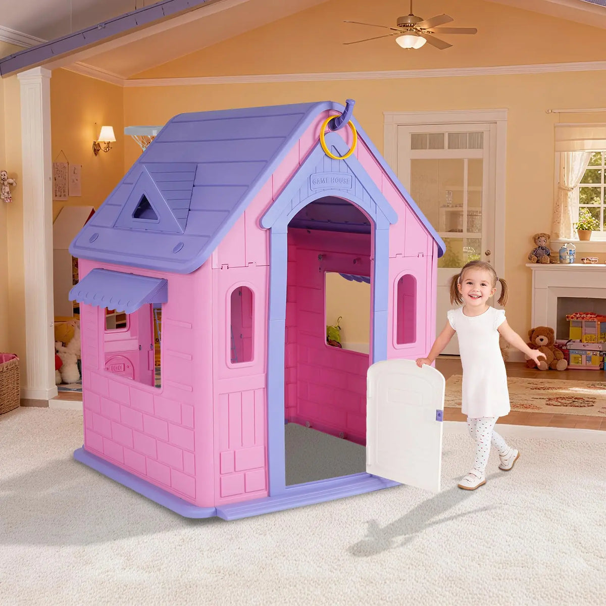 Kids 5 in 1 Sports Activity Cottage Playhouse Toy Set
