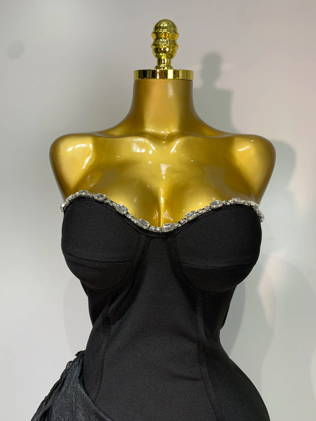 Women's Fashion Strapless Ruffle Bandage Mini Party Dress