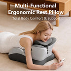 Multifunctional Memory Foam Prone Reading Pillow with Removable Headrest