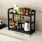 2 Tier Metal Countertop Shelf and Multipurpose Kitchen Storage Organizer