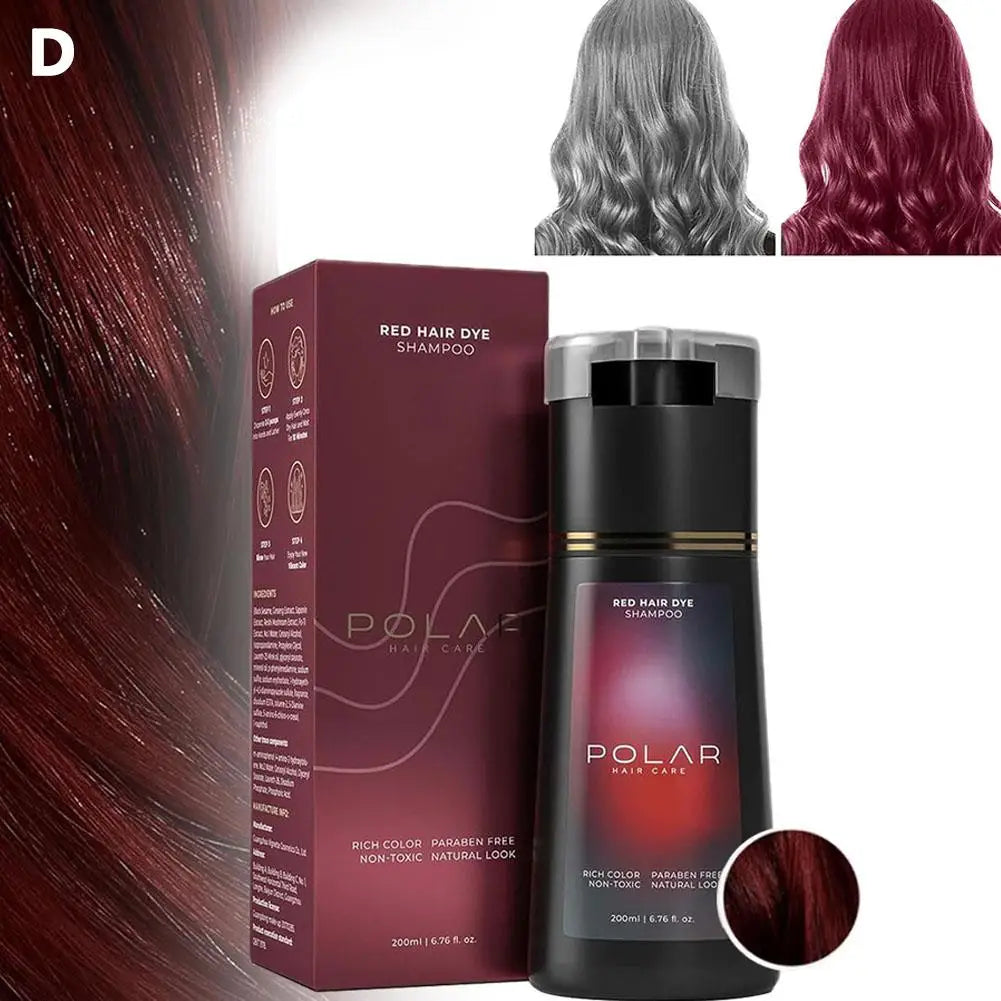 Unisex Natural Semi-Permanent Gray Hair Dye Shampoo 6.8 fl oz
