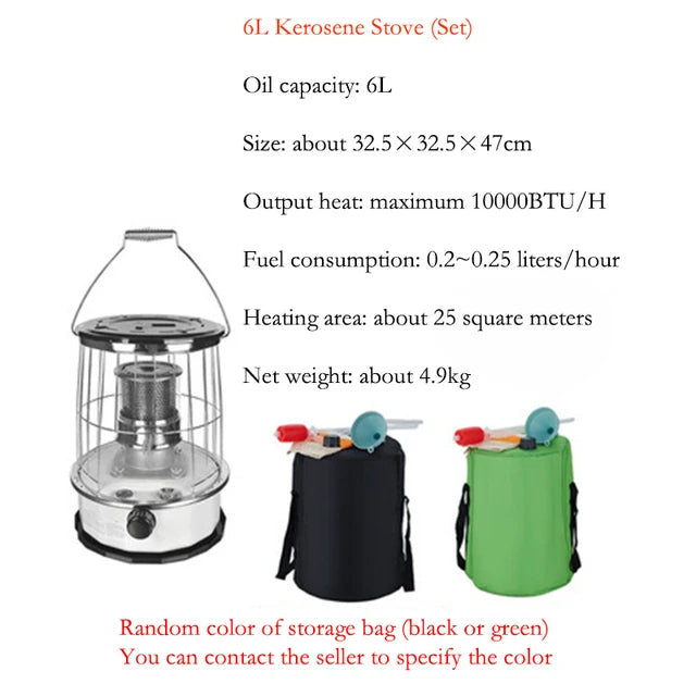 Portable Kerosene Stove Heater and Outdoor Camping Grill