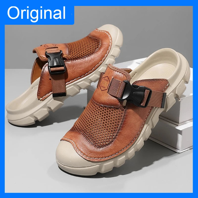 Men's Casual Mesh Sandals Anti-Slip Breathable Water Beach Shoes