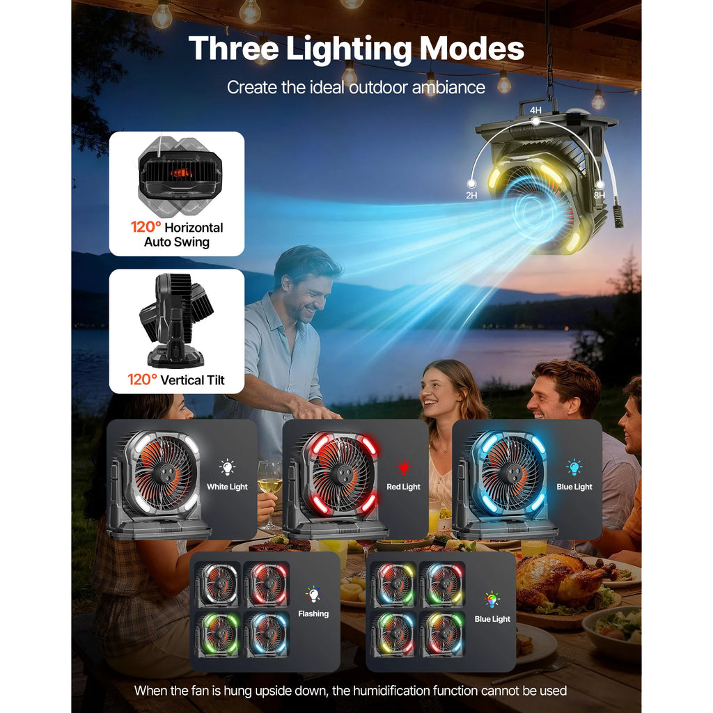 Portable Misting Fan and Outdoor Rechargeable Cooling Fan