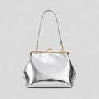 Women's Retro Kiss Lock Frame Shoulder Clutch Bag