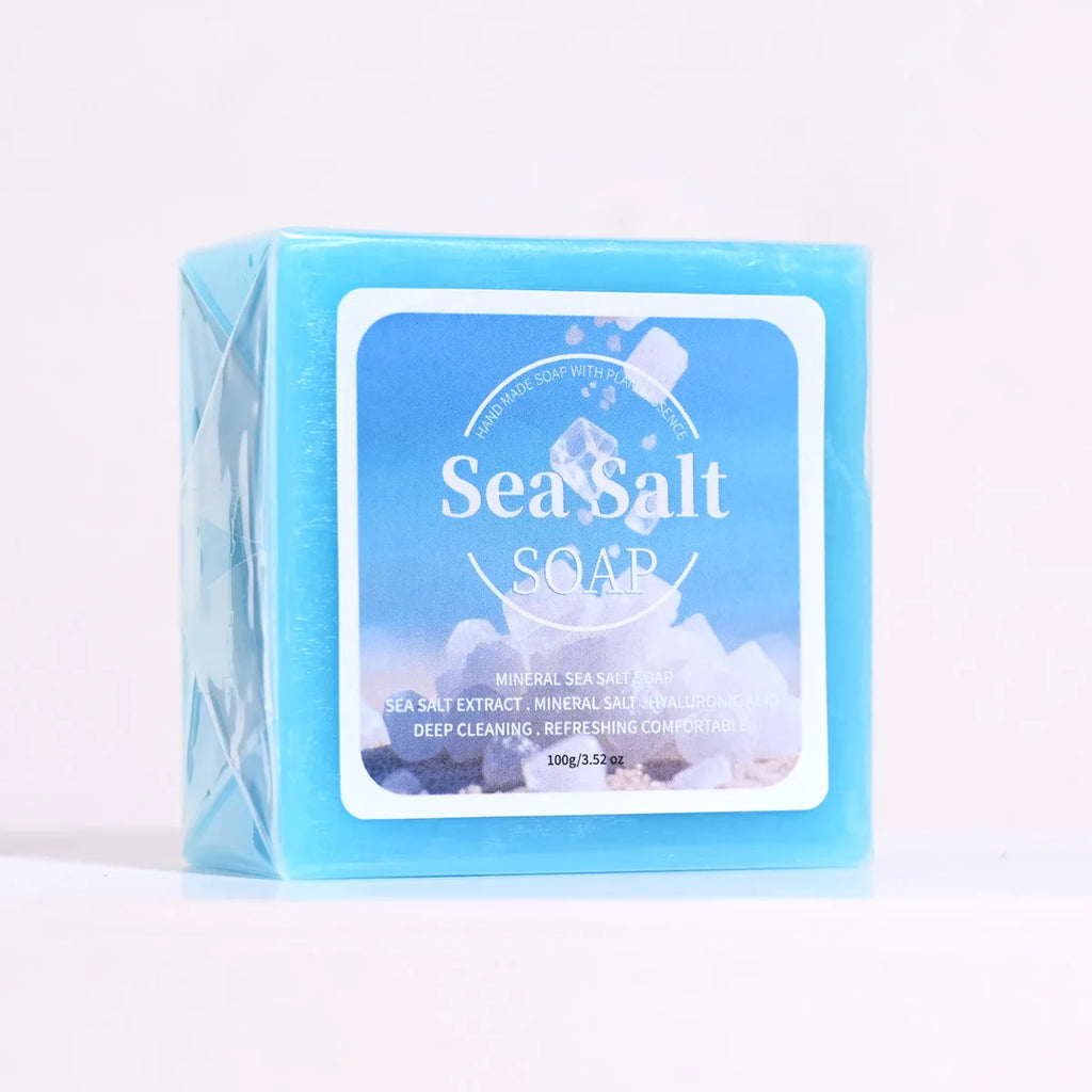 Unisex Hyaluronic Acid Sea Salt Cleansing Soap Bar 3.5 oz
