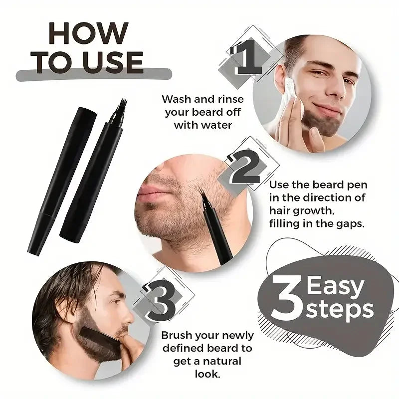 Men's Waterproof Beard Filling Pen Shaping Kit 5.1 oz