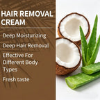 Unisex Coconut Aloe Vera Smooth Hair Removal Cream 1.8 oz