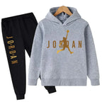 Kids' Slam Dunk Pattern Hoodie Pants Two-Piece Set