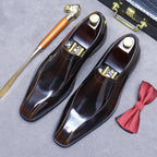 Men's Pointed Toe Genuine Cowhide Leather Loafers