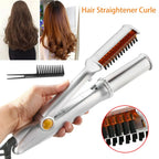 2-in-1 Rotating Hair Curler and Straightener Brush 001