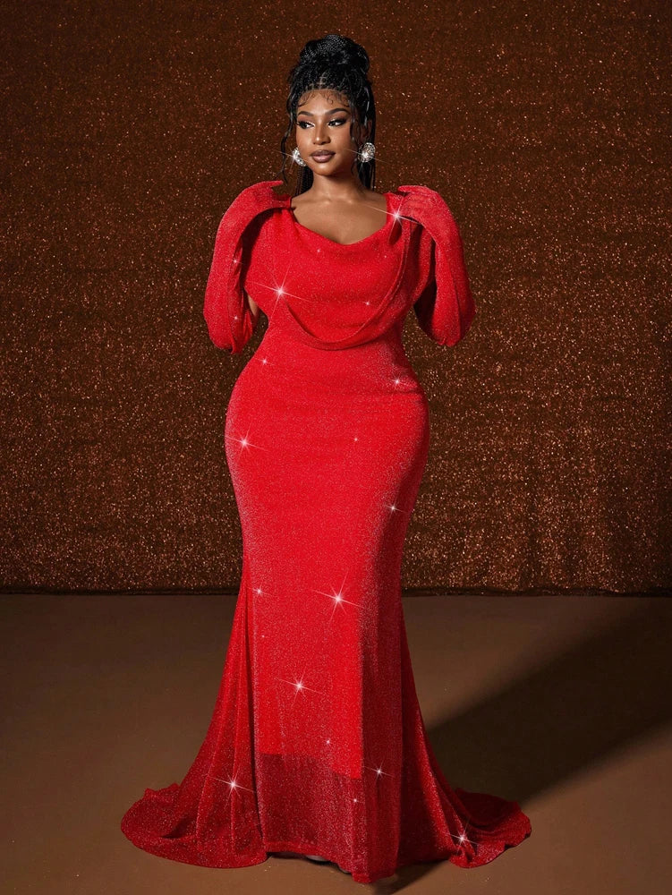Women's Sexy Hooded Fishtail Floor Length Maxi Dress