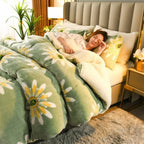Thick Warm Flannel Fleece Quilt and Winter Bedding Blanket