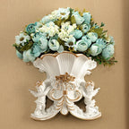 European Resin Angel Wall Vase and Planter Mural Ornament