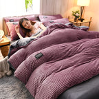 Velvet Duvet Cover and Winter Warm Quilt Bedding
