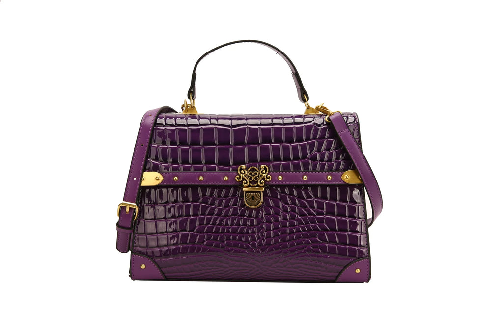 Women's Solid PU Leather Shoulder Crossbody Bag