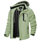 Men's Lightweight Waterproof Hooded Outdoor Hiking Rain Jacket TJ589