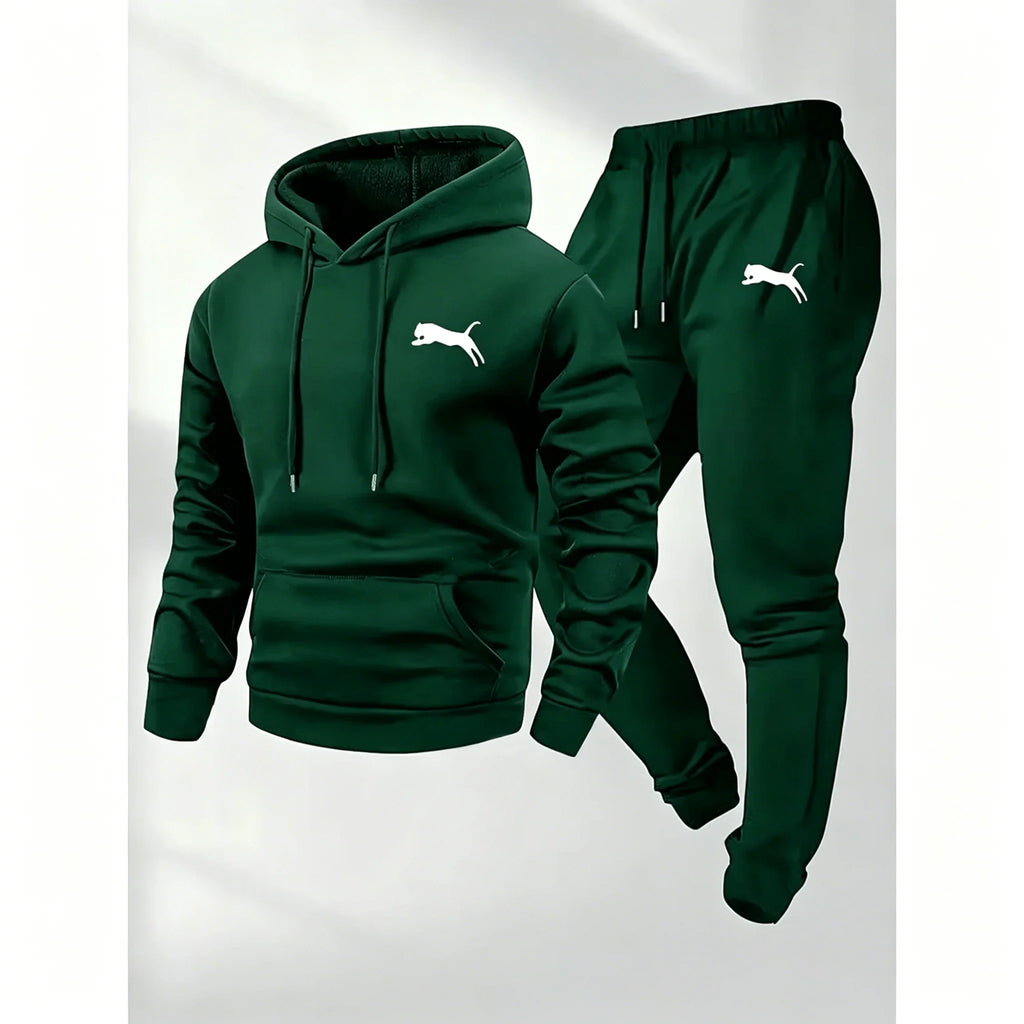 Men's Casual Hoodie and Sweatpants Two Piece Tracksuit Set