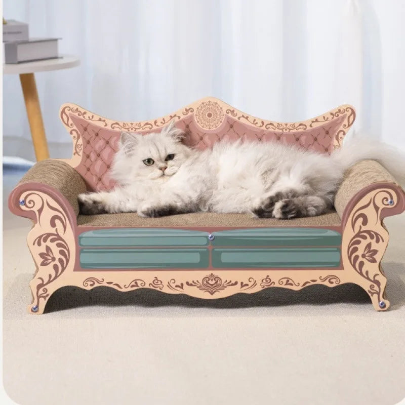 Wear-Resistant L-Shaped Vertical Cat Scratching Board Bed Sofa