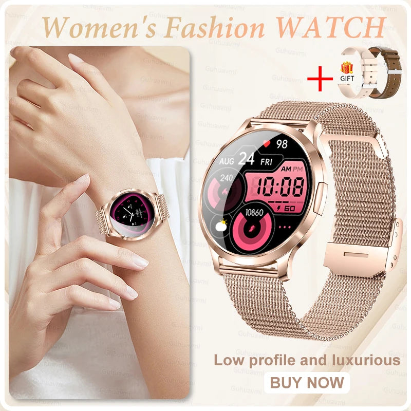 Women's Smart Watch with 1.32" AMOLED Touchscreen and Bluetooth Call