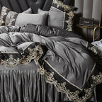 European Ice Rayon Duvet Cover and Silky Bedding Set