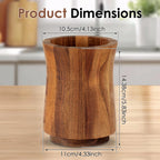 Rotating Wooden Utensil Holder and Kitchen Countertop Organizer