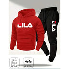 Men's Casual Hoodie and Sweatpants Two Piece Tracksuit Set