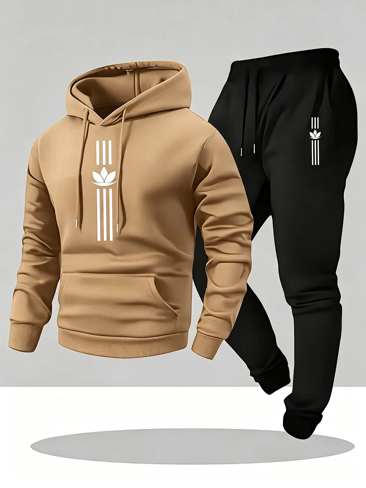 Men's Casual Hoodie and Sweatpants Two Piece Tracksuit Set