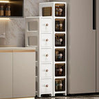 Narrow Space Storage Cabinet with Drawers for Kitchen and Bathroom