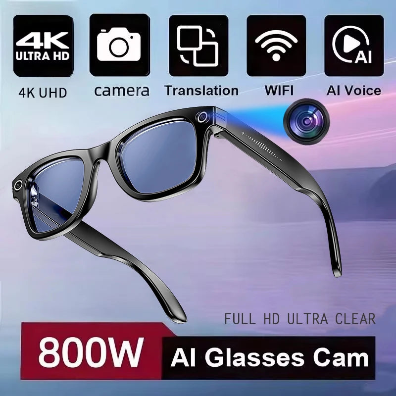 Men's AI Smart Glasses with Dual Camera and Bluetooth W610