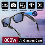 Men's AI Smart Glasses with Dual Camera and Bluetooth W610