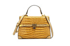 Women's Solid PU Leather Shoulder Crossbody Bag