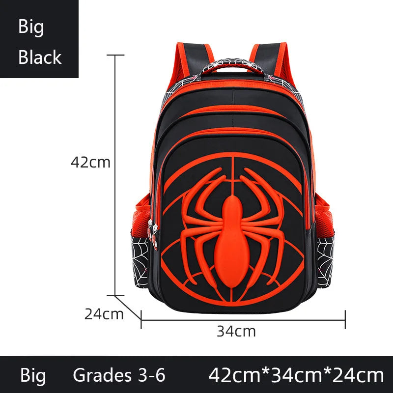 Kids' 3D Cartoon Spider Waterproof School Backpack and Pencil Case Set