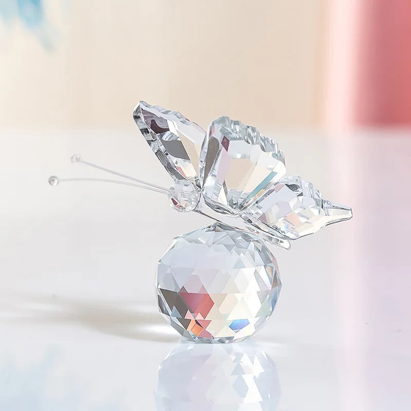 Crystal Cut Butterfly Ornament and Desktop Tabletop Figurine