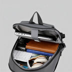 Men's Plain Oxford Luggage Strap Business Commuter Backpack