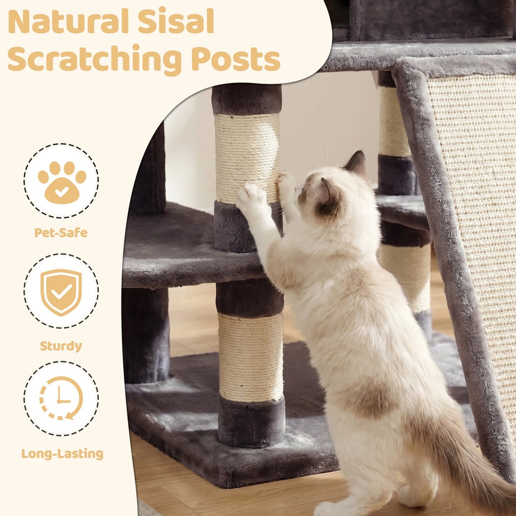 68-Inch Multi Level Indoor Cat Tree Tower