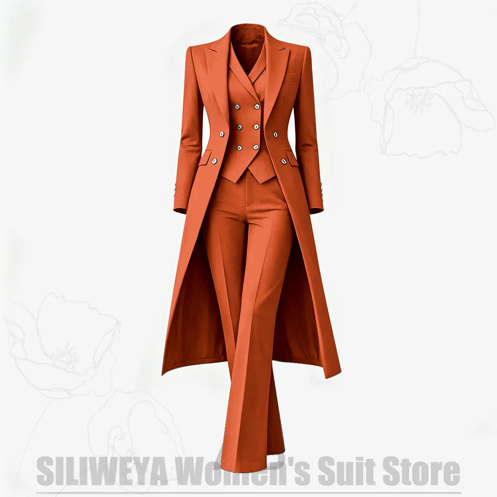Women's Tailored Two-Piece Blazer and Pants Suit