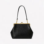 Women's Retro Kiss Lock Frame Shoulder Clutch Bag