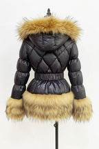 Women's Thick Warm Hooded Faux Fur Coat Y333