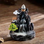 Mountain River Waterfall Backflow Incense Burner and Tabletop Ornament